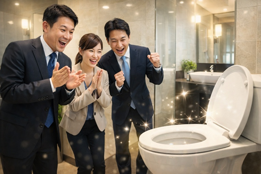 中小規模のオフィス・事業所様の間で トイレ清掃が人気です